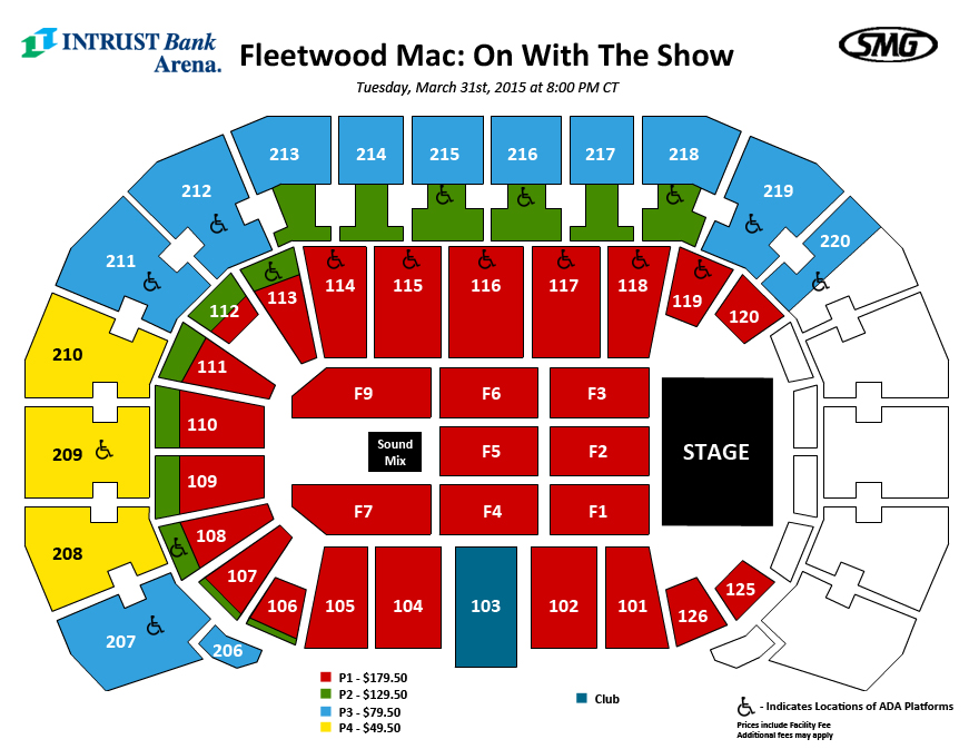 Seating Charts Events And Tickets Intrust Bank Arena 7287